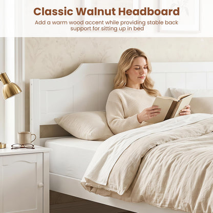 Goflame Queen/Twin/King/Full Size Wooden Bed Frame with Headboard