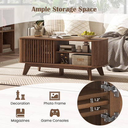 Goflame Rectangle Coffee Table with Storage
