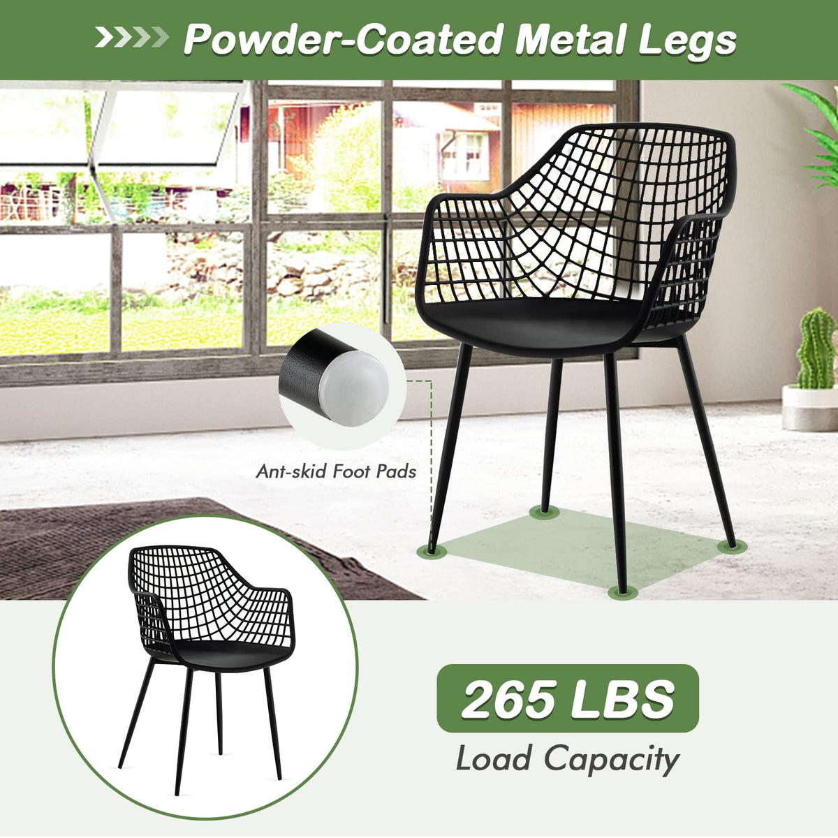 Goflame Modern Dining Chairs Set