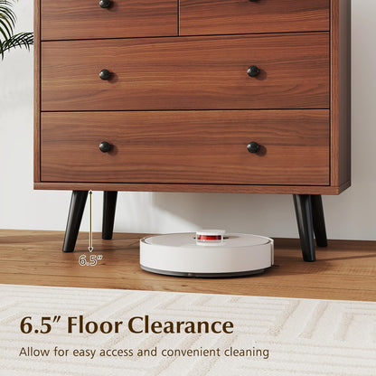 Goflame 4-Drawers Dresser for Bedroom | Wide Wooden Chest Drawers with Anti-Toppling Devices