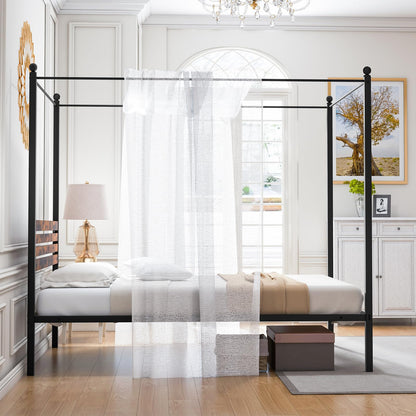 Goflame Queen/Full/Twin Size Metal Canopy Bed Frame