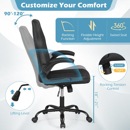 Goflame Ergonomic Computer Desk Chair with Flip-up Arms