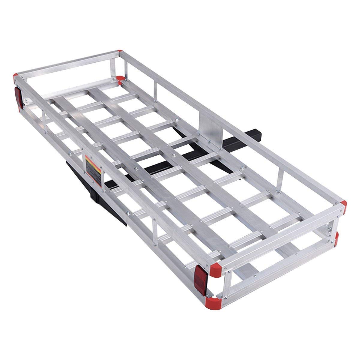 GOFLAME 60" x 22" Aluminum Hitch Mount Cargo Carrier