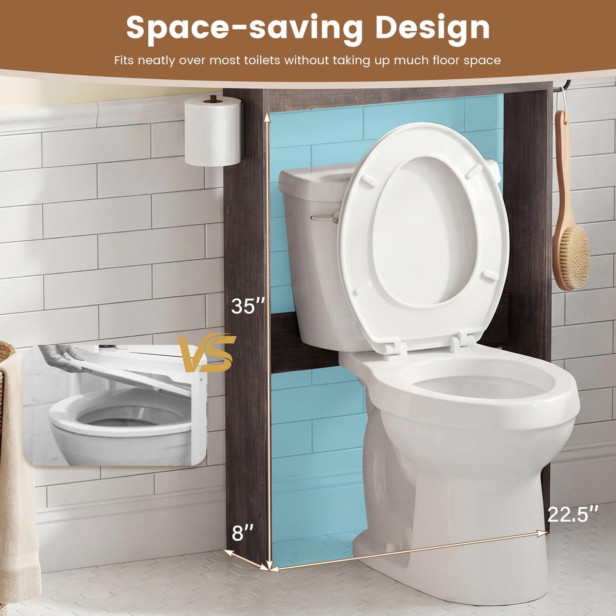 Goflame Over The Toilet Storage Cabinet
