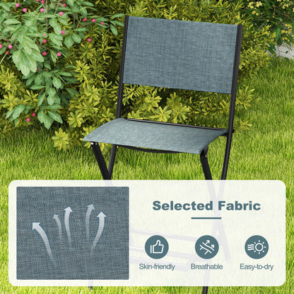 Goflame Folding Patio Bar Chairs Set of 6