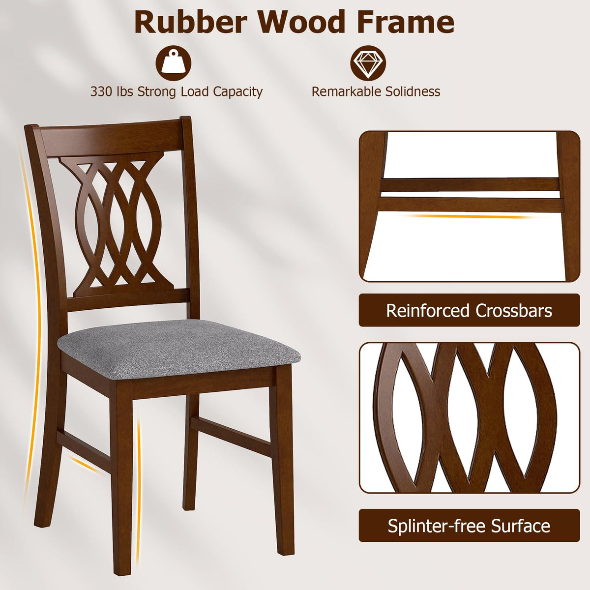 Goflame Upholstered Dining Chairs Set of 2/4 for Kitchen