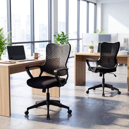 Gianetx Ergonomic Office Chair w/Breathable Butterfly Back & Integrated Armrests (1/2)