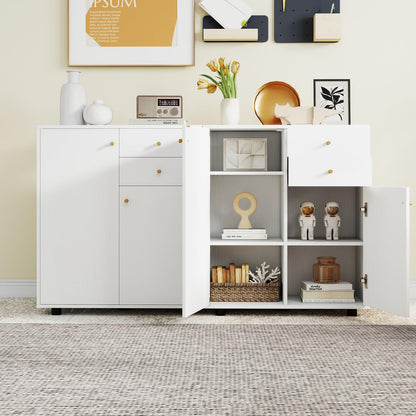 Goflame Sideboard Buffet Cabinet Modern Sideboard Storage Cabinet