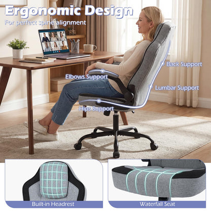 Goflame Ergonomic Computer Office Chair with 90° Flip-up Armrests