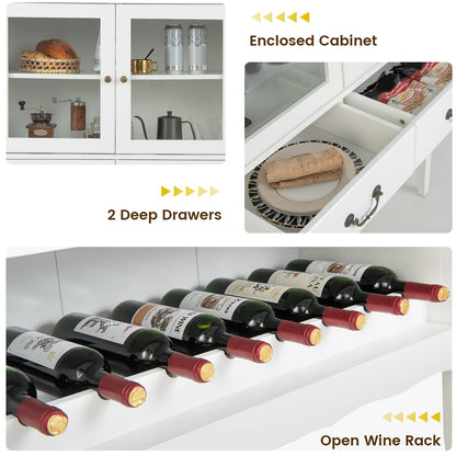 Goflame Buffet Wine Cabinet with Storage - Standing Sideboard