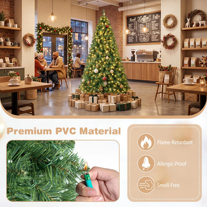 GOLFAME 6/7/8FT Pre-Lit Artificial Christmas Tree