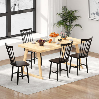 Goflame Windsor Dining Chairs Set of 2/4 Farmhouse Wooden Kitchen Chair
