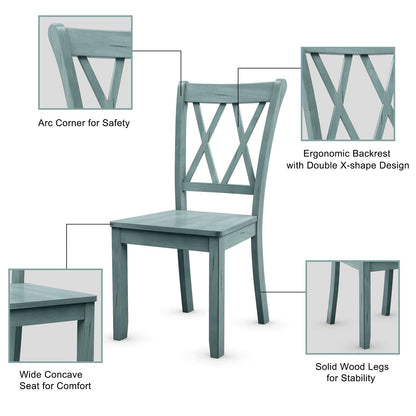 Goflame Rubber Wood Dining Room Side Chair