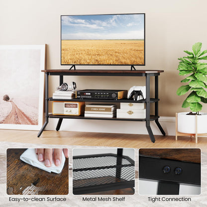 Goflame TV Stand 3 Tier Industrial Entertainment Center