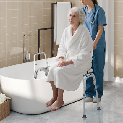 GOFLAME Sliding Tub Transfer Bench for Elderly and Disabled