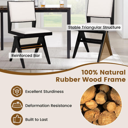 Goflame Swivel Dining Chairs Set of 2/4, Faux Sherpa Kitchen Chairs w/Rubber Wood Frame