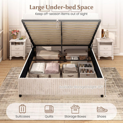 Goflame Queen Size Lift Up Storage Bed