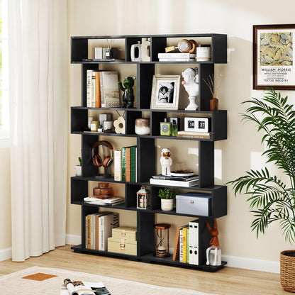 Goflame S Shaped Bookcase with 2 Anti Tipping Kits