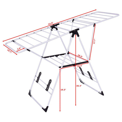 GOFLAME Steel Clothes Drying Rack with Adjustable Wings