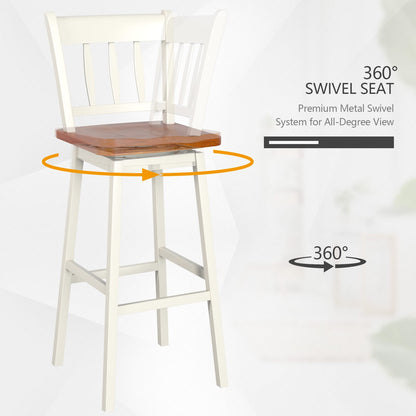 30.5 Inch Rubber Wood Bar Chairs - Goflame