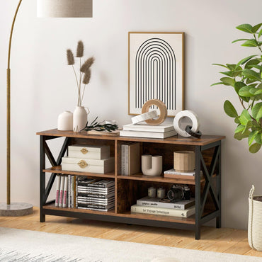 Goflame TV Stands for Living Room - 3-Tier Media Console Table with Storage Shelves