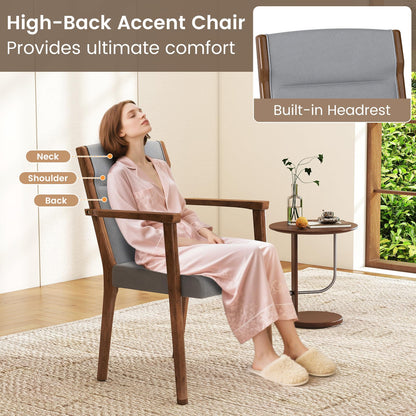 Goflame Mid Century Modern Dining Chairs Set of 2/4 Upholstered Accent Chair with High Back