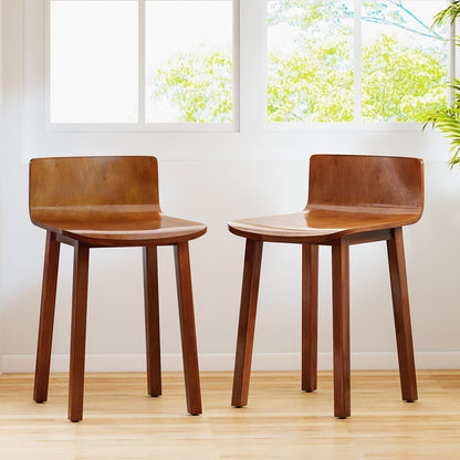 Goflame Wood Dining Chairs Set of 2/4 Farmhouse Kitchen Dining Room Chair