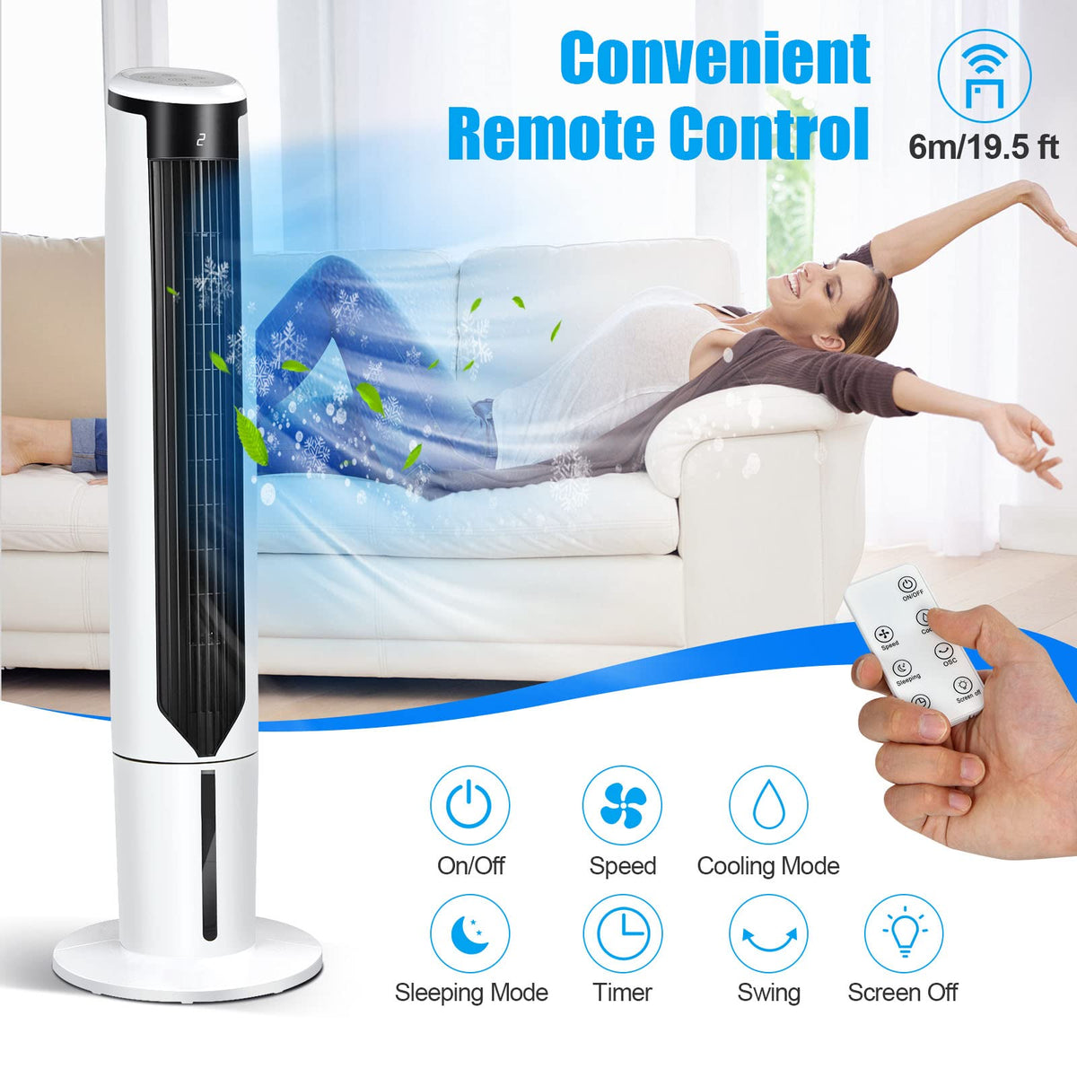 GOFLAME 41" Evaporative Air Cooler Portable