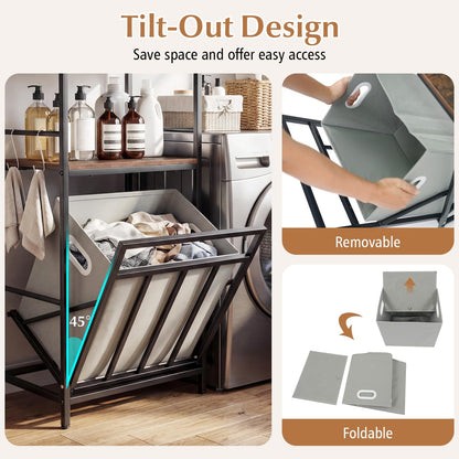 Goflame Tilt out Laundry Hamper with Removable Basket