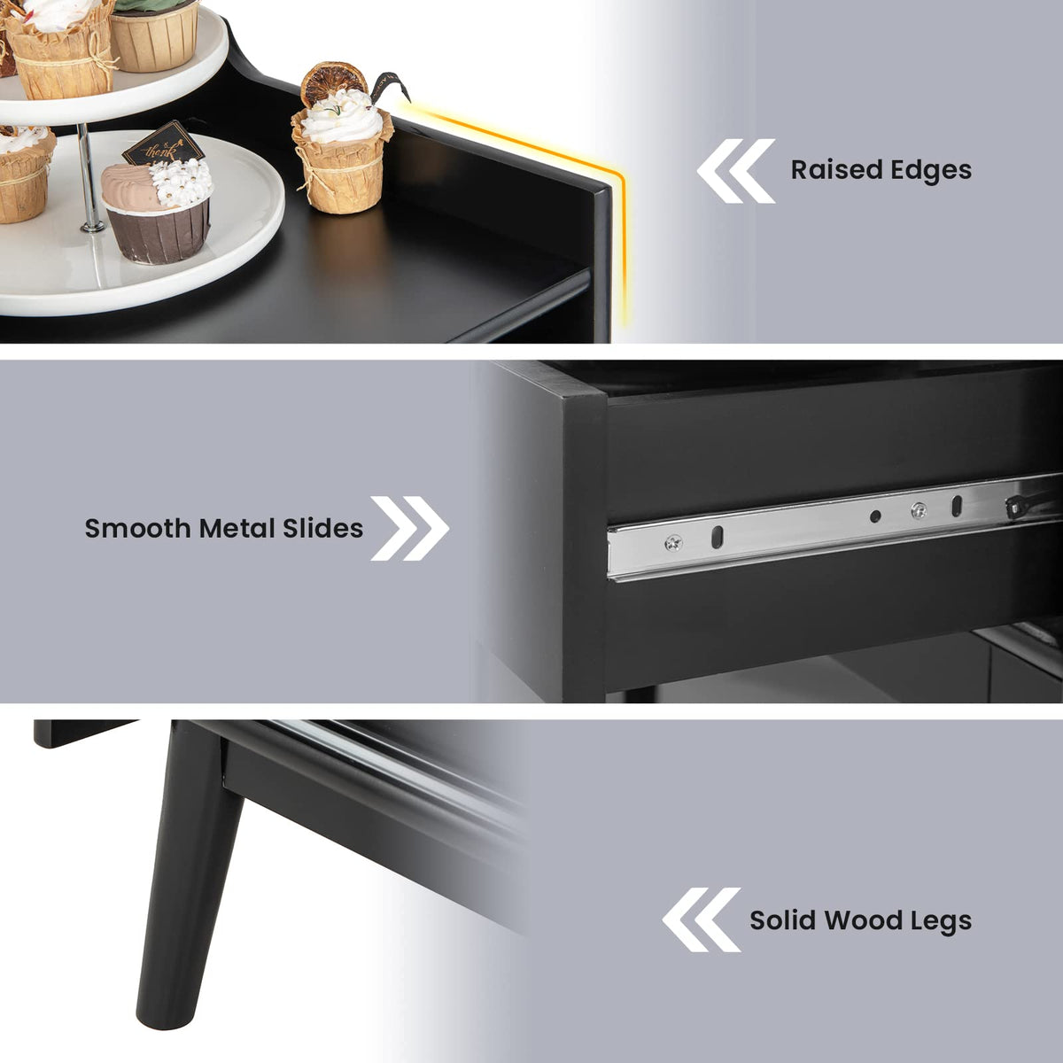Goflame Buffet Sideboard, Modern Coffee Bar Storage Cabinet