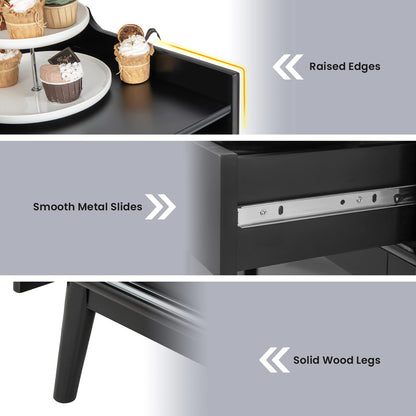 Goflame Buffet Sideboard, Modern Coffee Bar Storage Cabinet