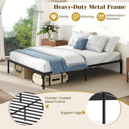 Goflame 12 Inch Metal Platform Bed Frame with Steel Slats Support