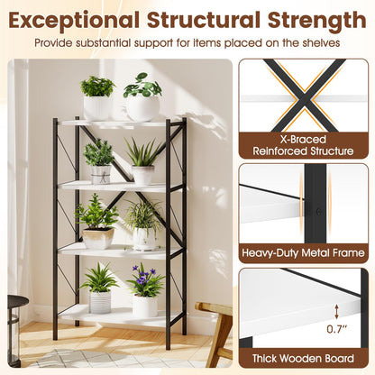 Goflame Modern Bookcase with Heavy-Duty Metal Frame (1/2)