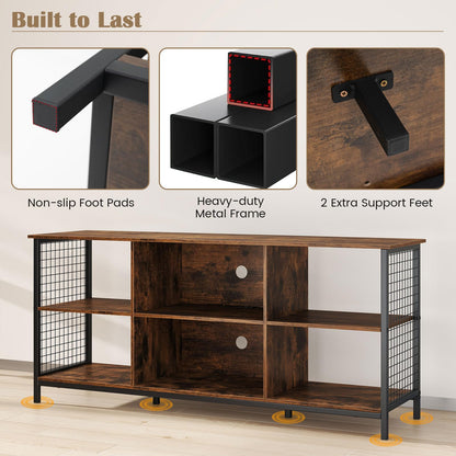 Goflame Industrial TV Stand for TVs up to 65 Inch