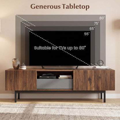 Goflame Mid Century Modern TV Stand for TVs up to 80"