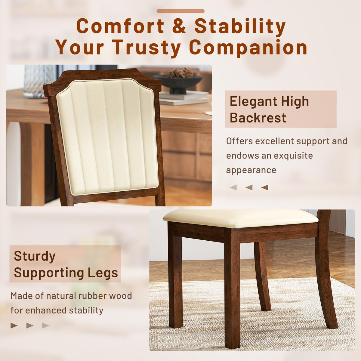 Goflame Upholstered Dining Chairs Set of 2/4