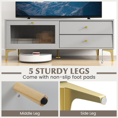 Goflame TV Stand for TVs up to 55”, Entertainment Center with Storage Drawers