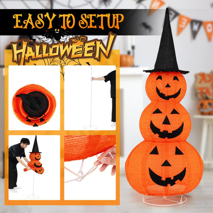 Goflame 5 FT Halloween Light Up Pumpkin Decoration