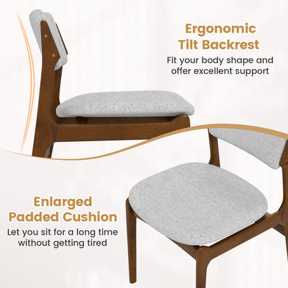 Goflame Modern Padded Dining Chairs with Rubber Wood Legs Set of 2/4