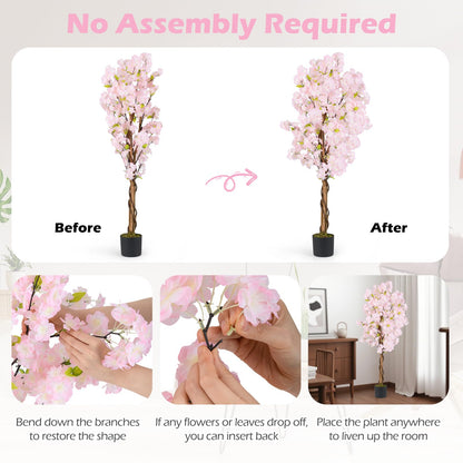 GOFLAME 5FT Artificial Cherry Blossom Tree