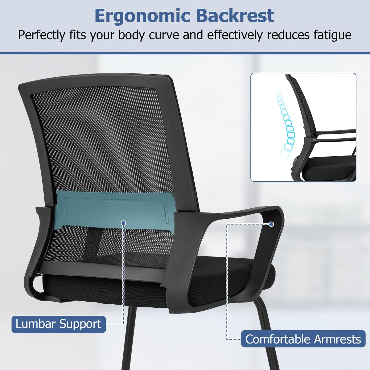 GOFLAME Office Guest Chair for Reception Conference Room