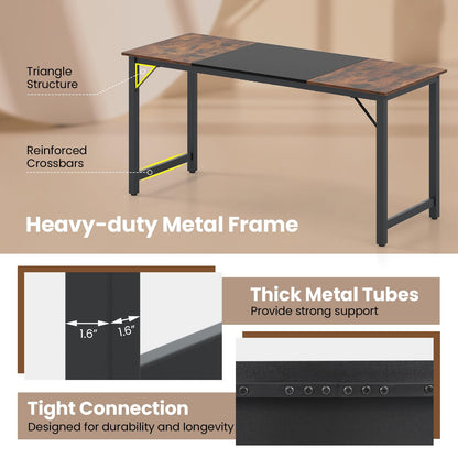 Goflame 1/2/4/6 PCS 63" x 24" Rectangular Large Meeting Room Desk