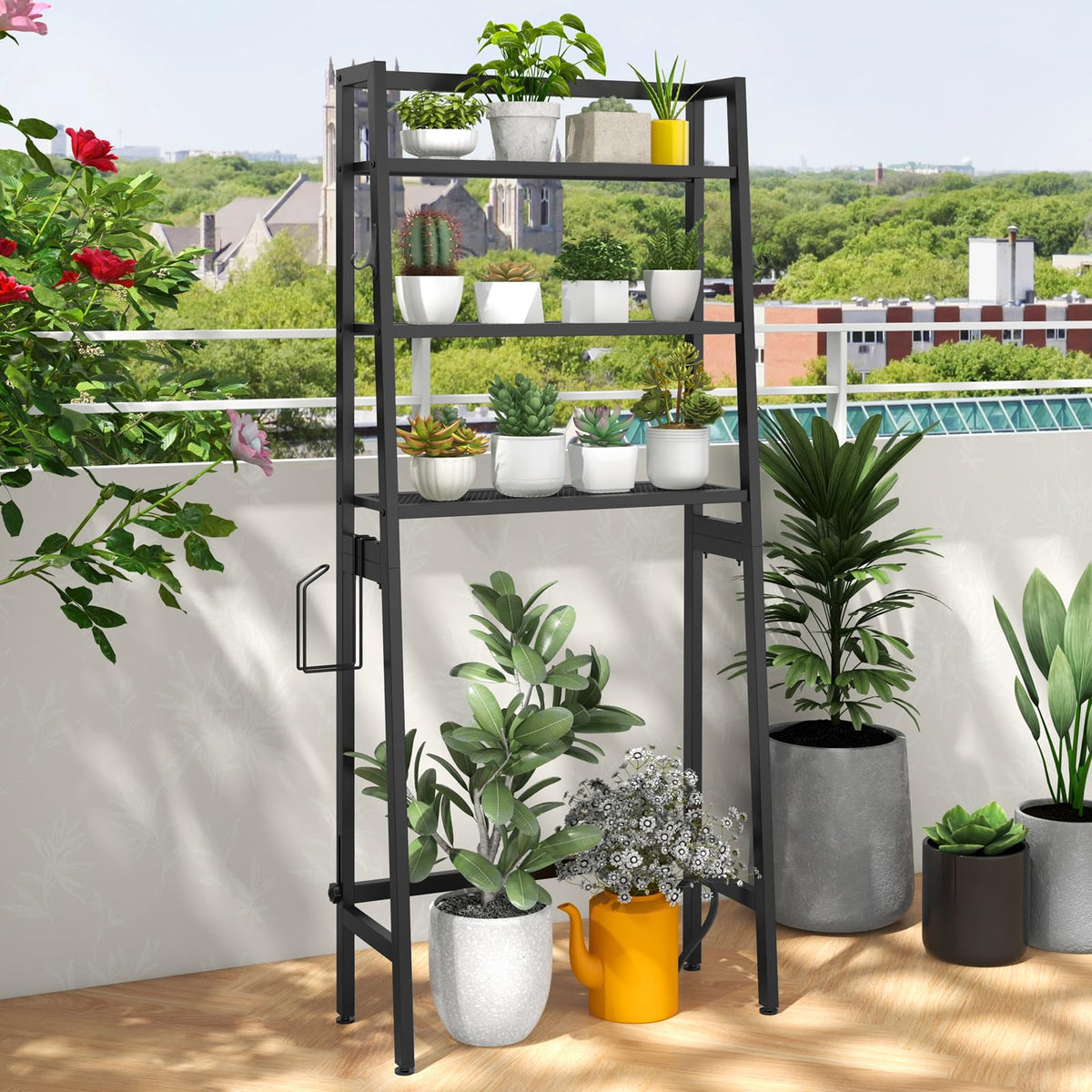 Goflame Over The Toilet Storage Shelf - 3-Tier Freestanding Above Toilet Rack