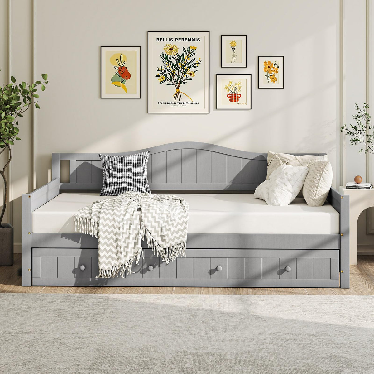 Goflame Twin Daybed with Trundle