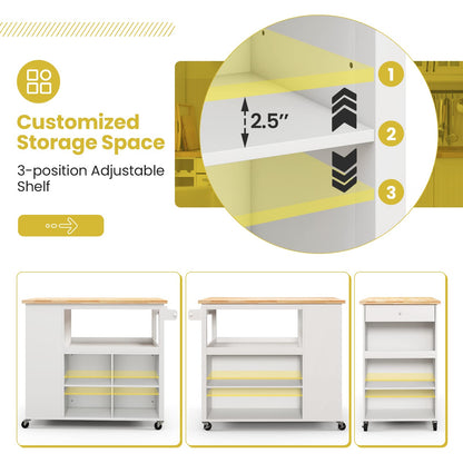 Mobile Kitchen Island Cart - Goflame