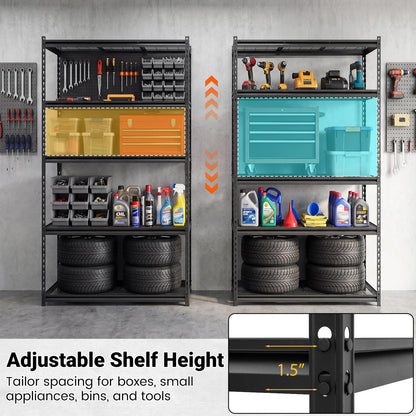 Goflame 5-Tier Metal Storage Shelves(1/2/3/4,36" L x 18" W x 72" H)