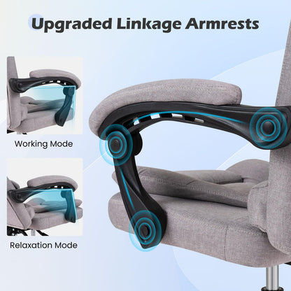 Goflame Office Executive Chair | Ergonomic Big High Back Computer Chair with Linkage Armrests