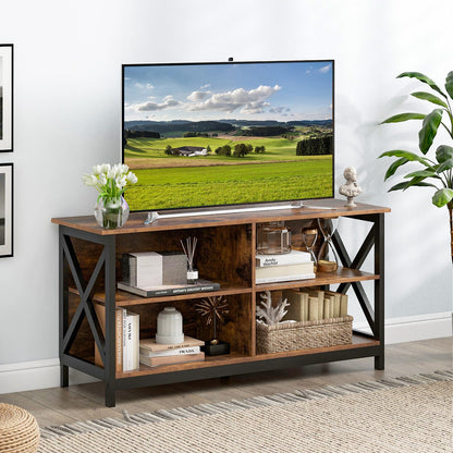 Goflame TV Stands for Living Room - 3-Tier Media Console Table with Storage Shelves