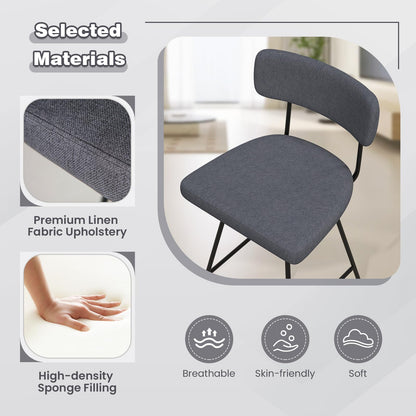 Goflame Swivel Bar Stools, Upholstered Bar Height Bar Chairs w/Padded Seat & Backrest