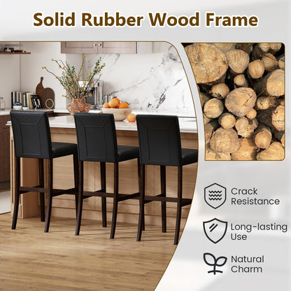 Goflame Bar Stools Set of 2/4 with Button Tufted Back